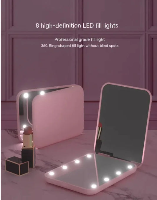 GlowFold LED Makeup Mirror