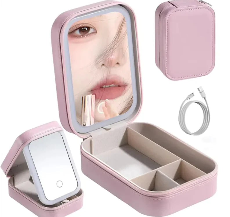 LED Makeup Case With Mirror