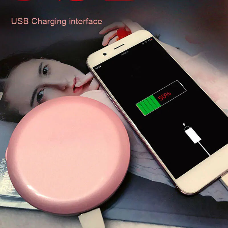 Portable Charger Makeup Mirror With Light